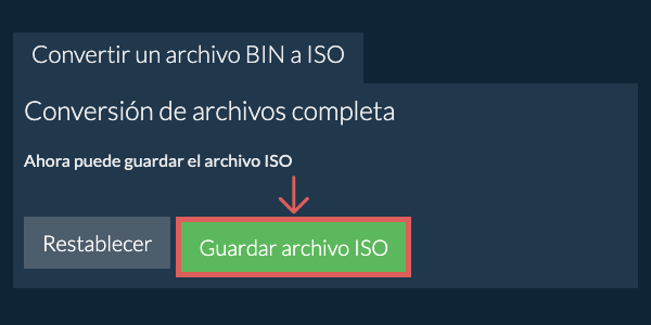 Guardar archivo ISO