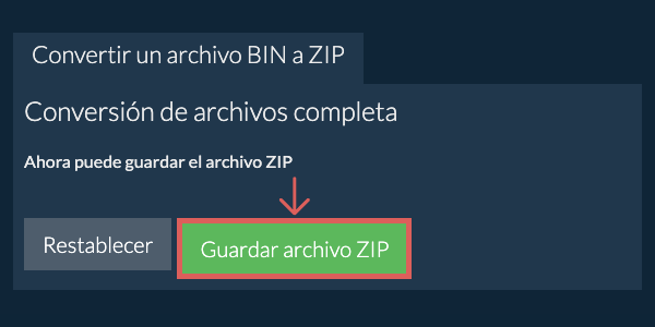 Guardar archivo ZIP