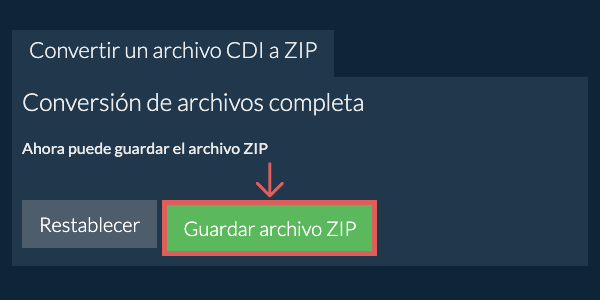 Guardar archivo ZIP