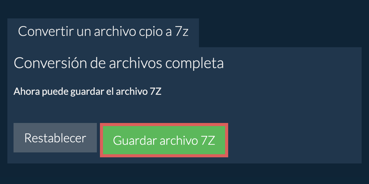 Guardar archivo 7z