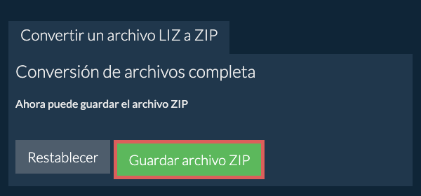 Guardar archivo ZIP