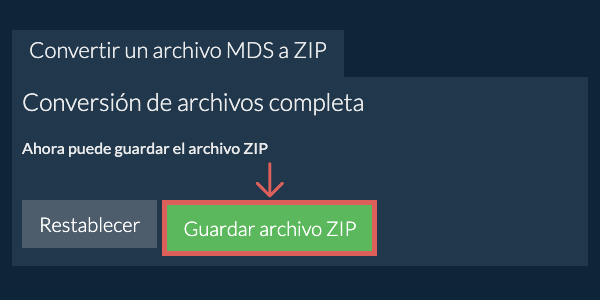 Guardar archivo ZIP
