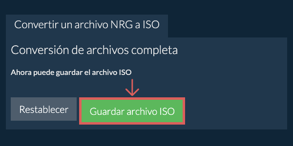 Guardar archivo ISO