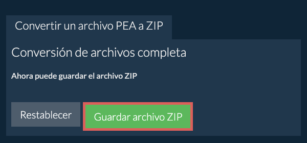 Guardar archivo ZIP