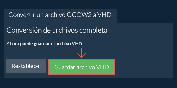 Guardar archivo VHD