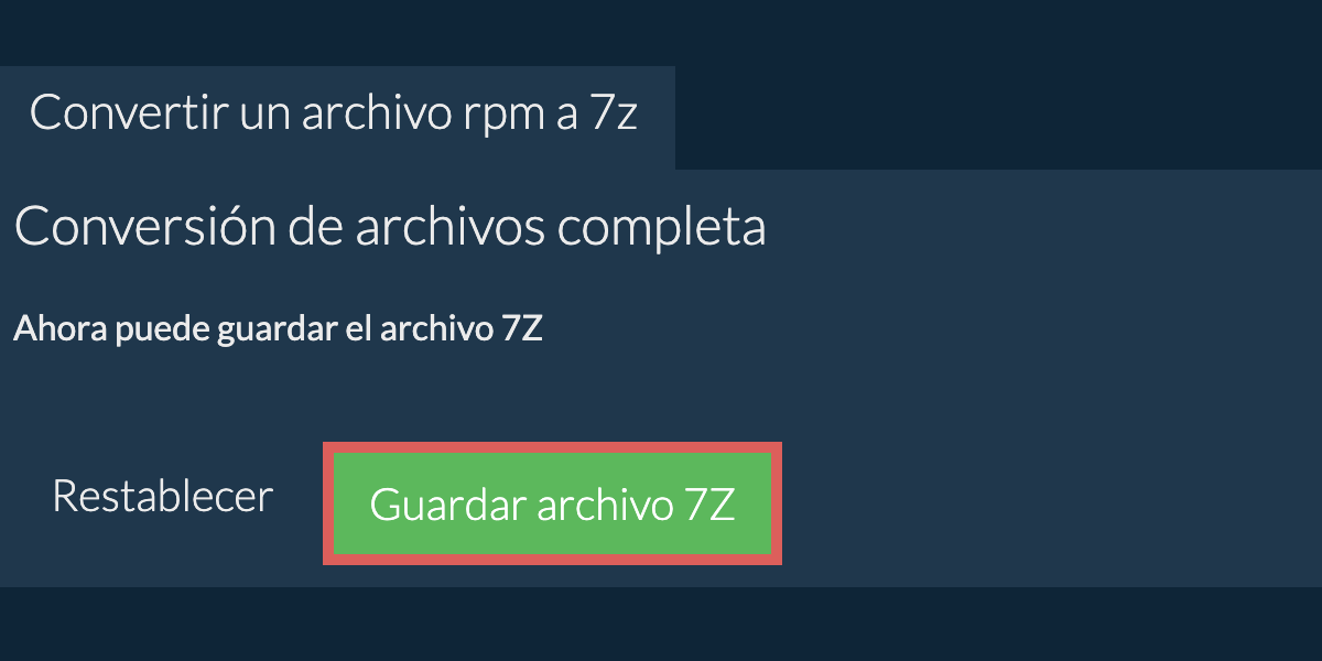 Guardar archivo 7z