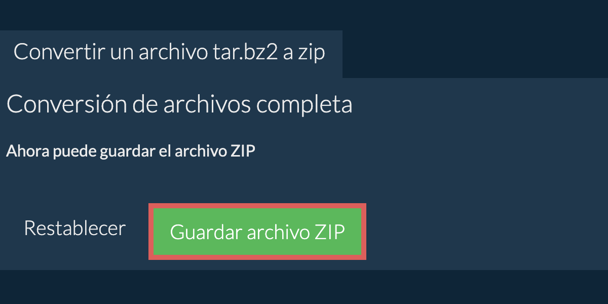 Guardar archivo zip