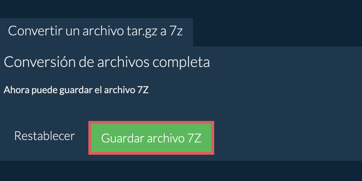 Guardar archivo 7z