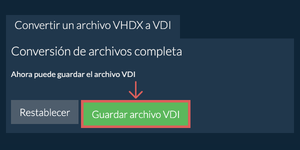Guardar archivo VDI