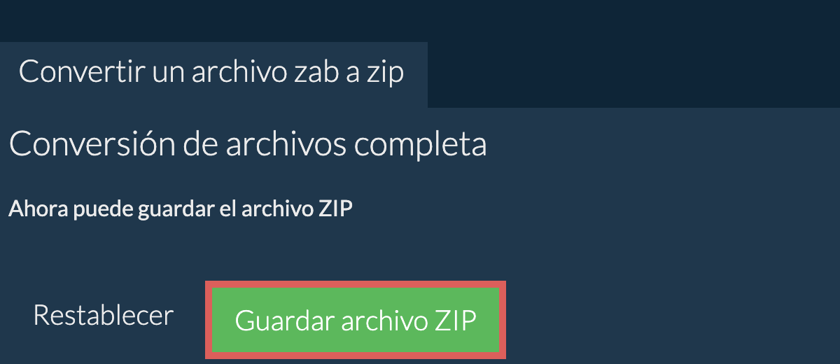 Guardar archivo zip