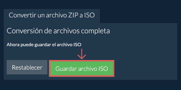 Guardar archivo ISO