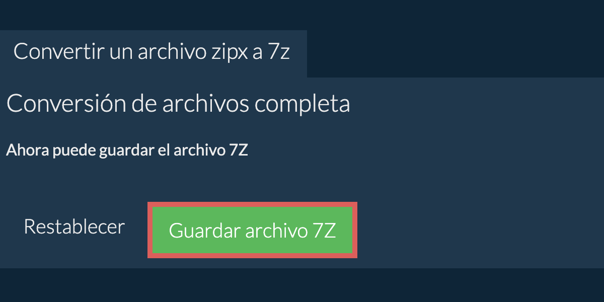 Guardar archivo 7z