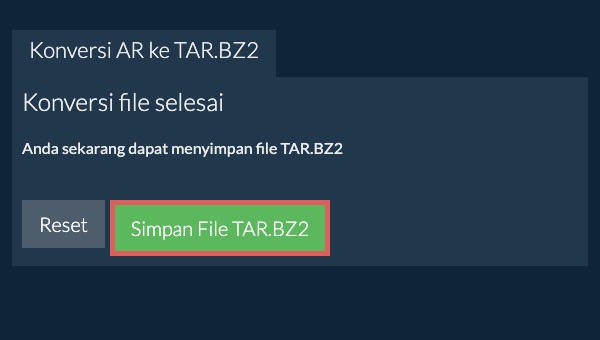 Simpan File TAR.BZ2