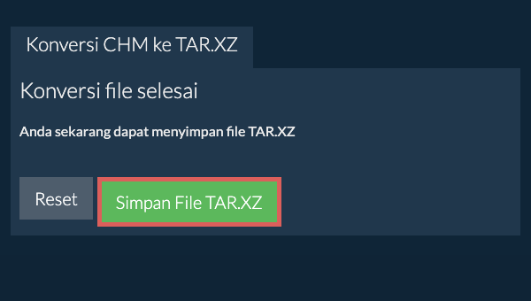 Simpan File TAR.XZ