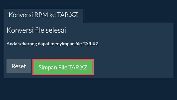 Simpan File TAR.XZ