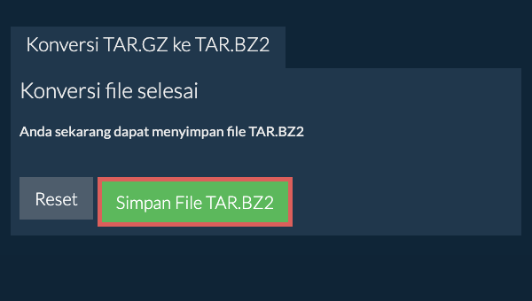 Simpan File TAR.BZ2