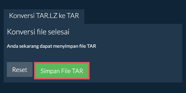 Simpan File TAR