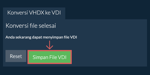 Simpan File VDI