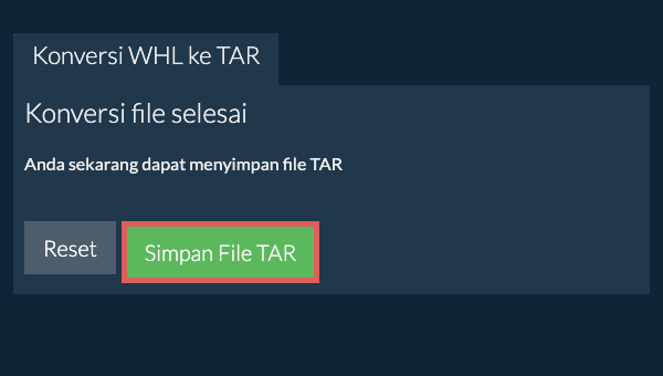 Simpan File TAR