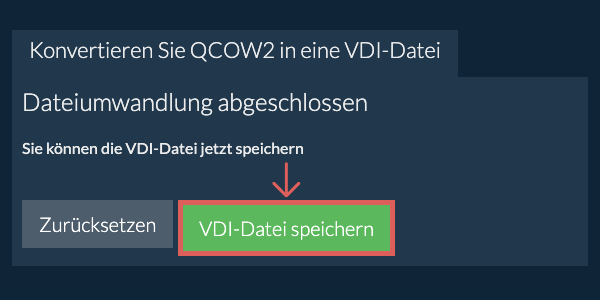 VDI Datei speichern