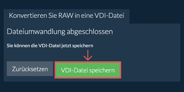 VDI Datei speichern