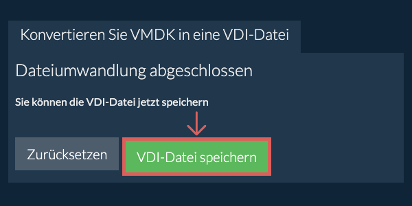 VDI Datei speichern