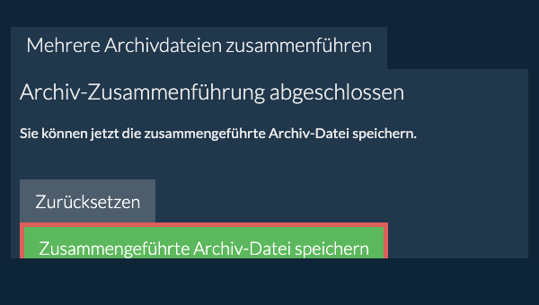 ZIP Datei speichern