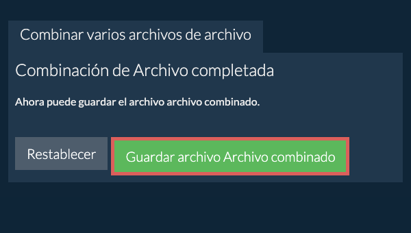 Guardar archivo ZIP