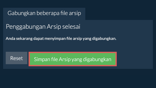 Simpan File ZIP