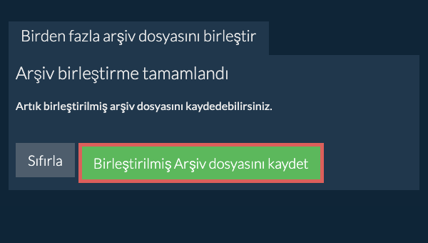 ZIP Dosyasını Kaydet