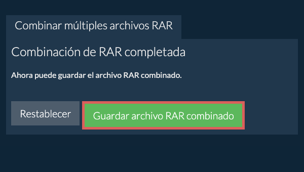 Guardar archivo ZIP