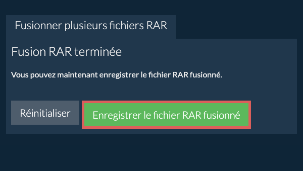 Enregistrer le fichier ZIP