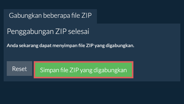 Simpan File ZIP