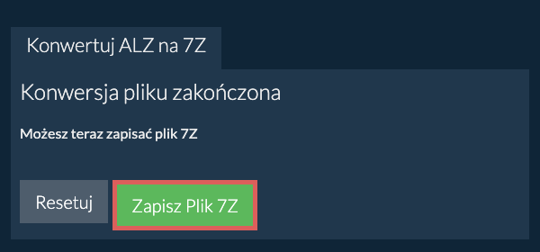 Zapisz plik 7Z