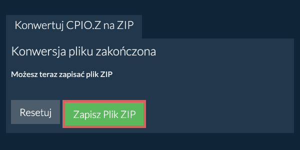 Zapisz plik ZIP