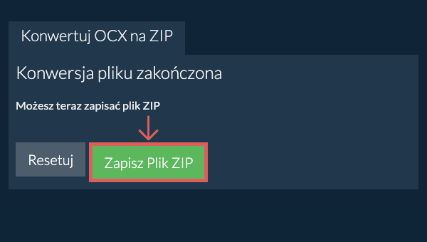 Zapisz plik ZIP