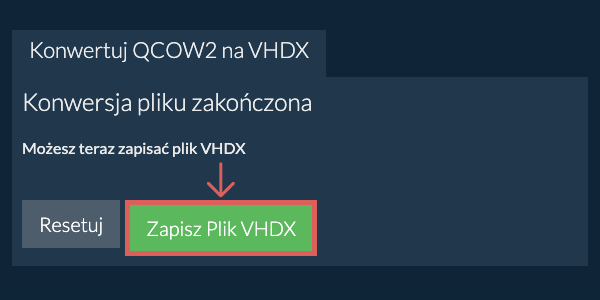 Zapisz plik VHDX