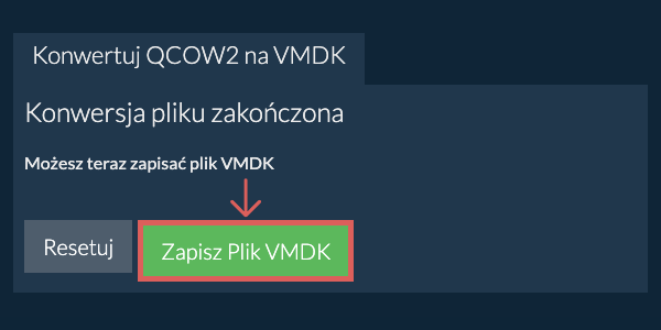 Zapisz plik VMDK