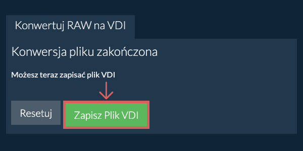 Zapisz plik VDI