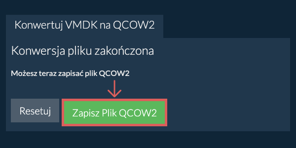 Zapisz plik QCOW2