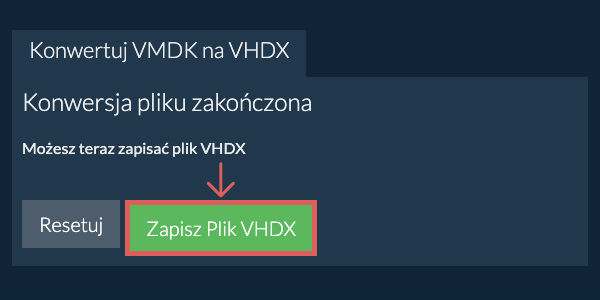 Zapisz plik VHDX