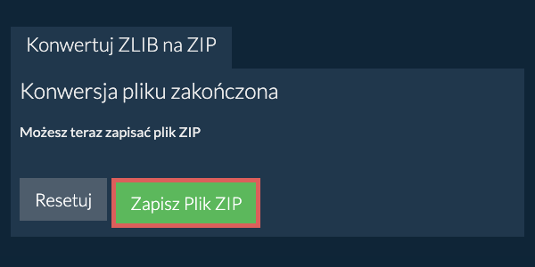 Zapisz plik ZIP