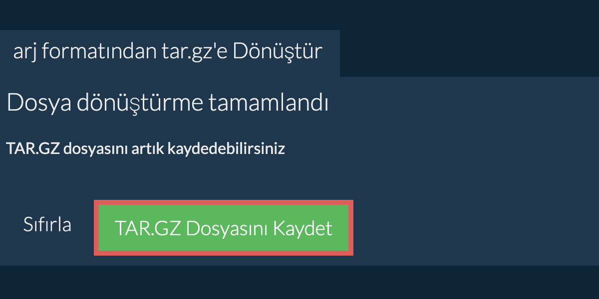 tar.gz Dosyasını Kaydet