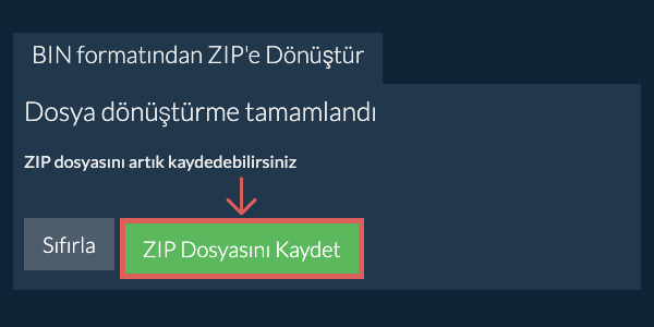 ZIP Dosyasını Kaydet