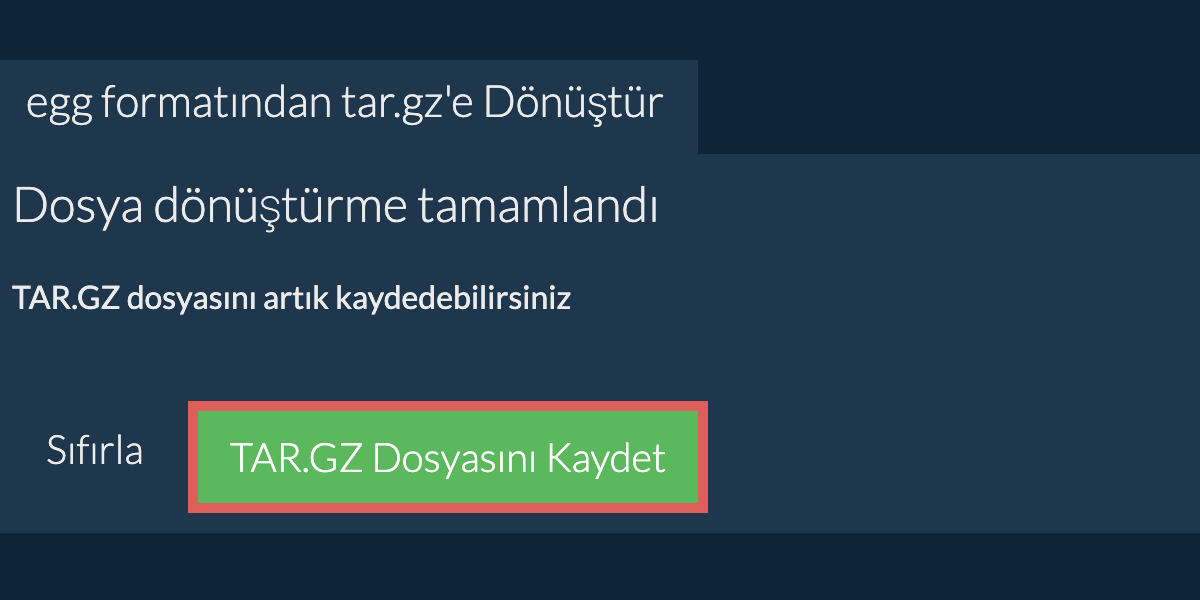 tar.gz Dosyasını Kaydet