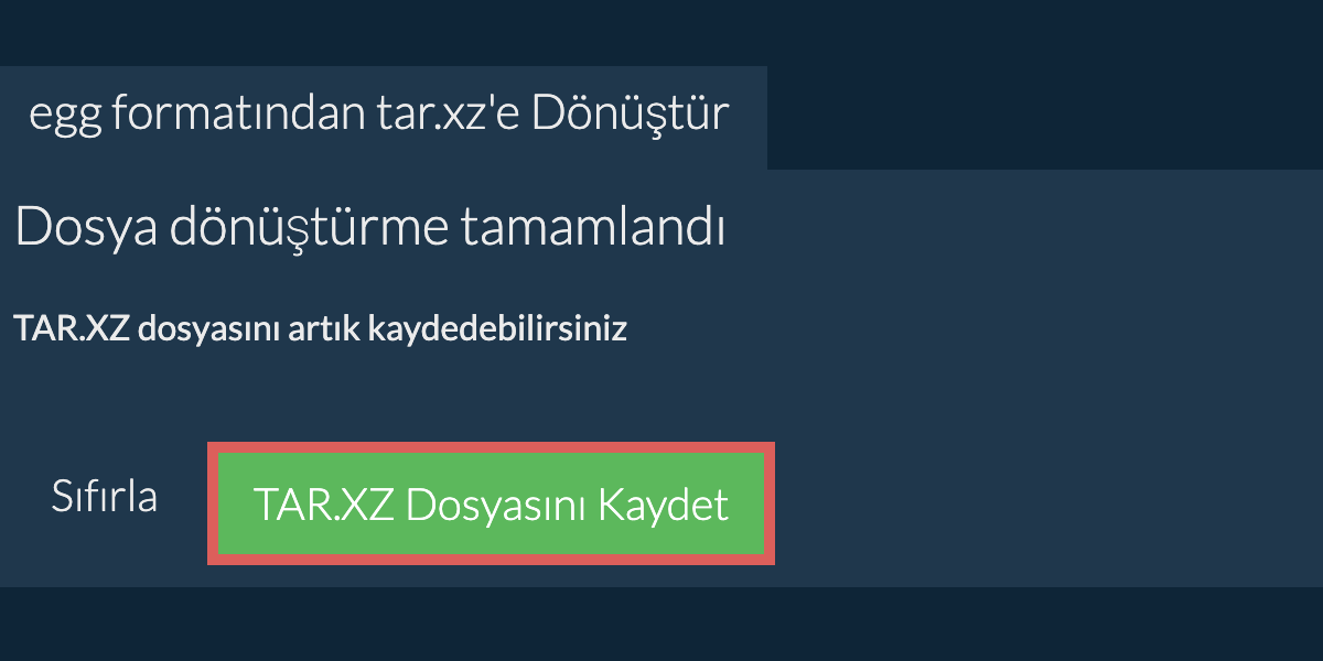 tar.xz Dosyasını Kaydet