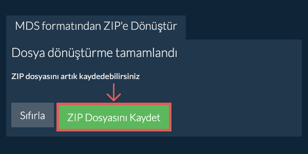 ZIP Dosyasını Kaydet