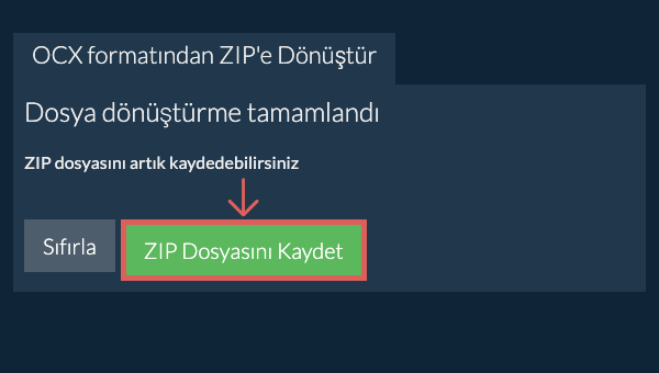 ZIP Dosyasını Kaydet