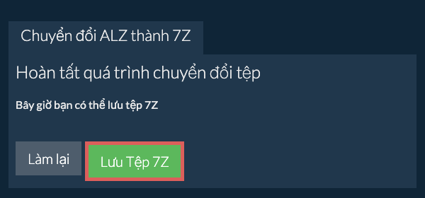 Lưu tệp 7Z