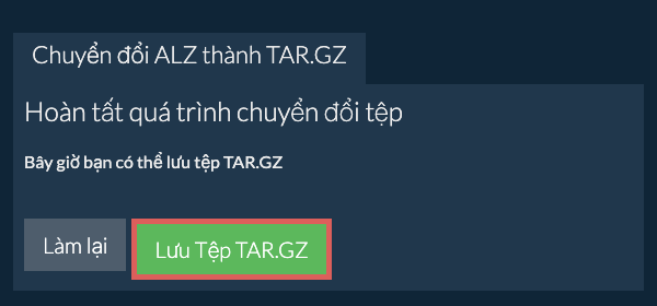 Lưu tệp TAR.GZ